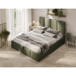 Designer Polsterbett in Khaki Farbe